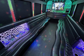 Flower Mound Limo Bus Interior