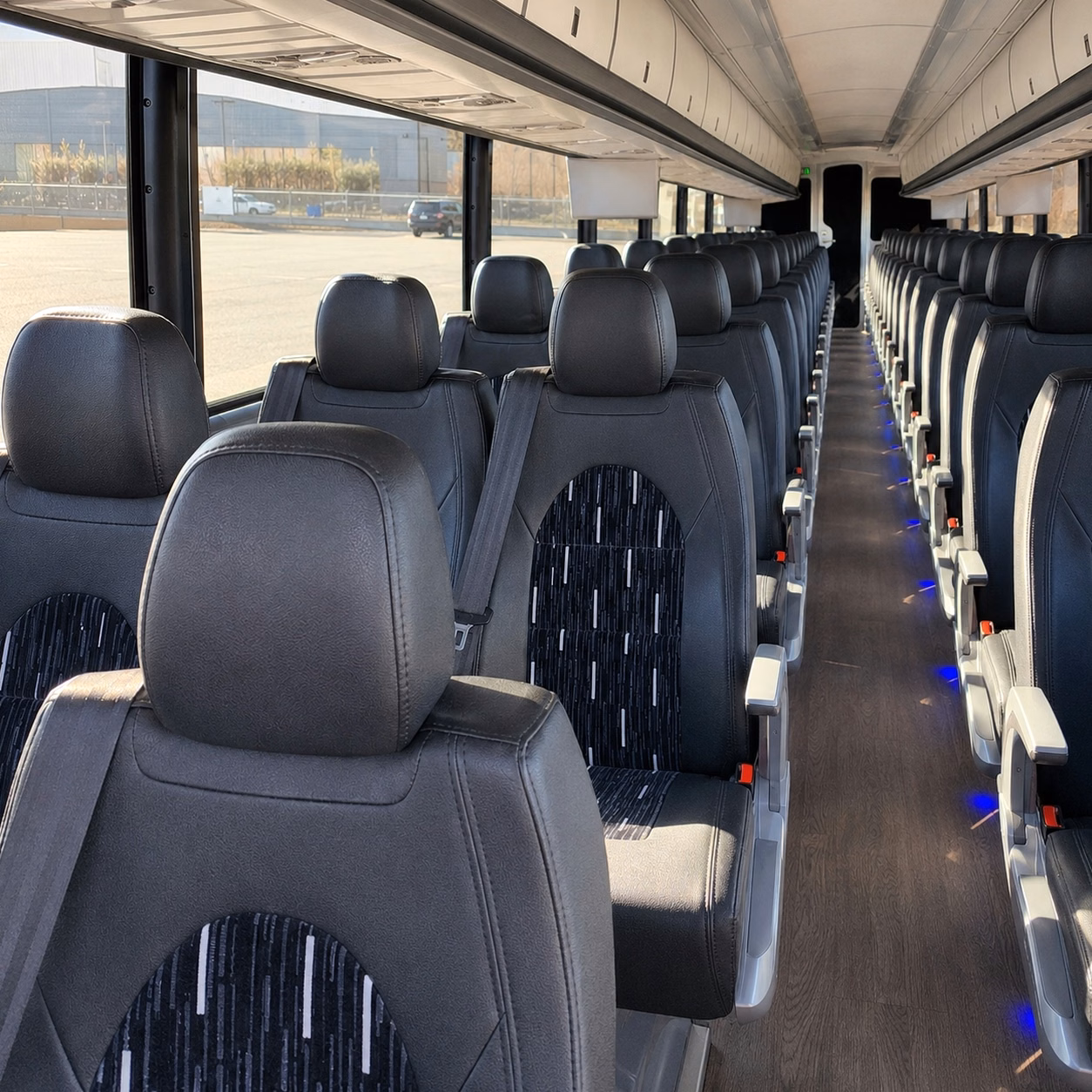 flower mound charter bus interior gallery