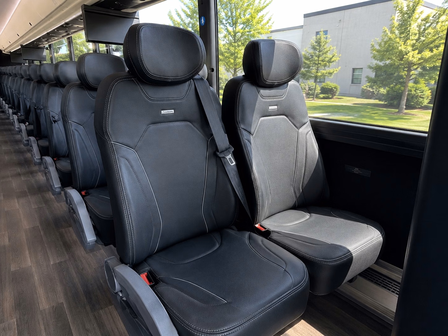 flower mound charter bus interior
