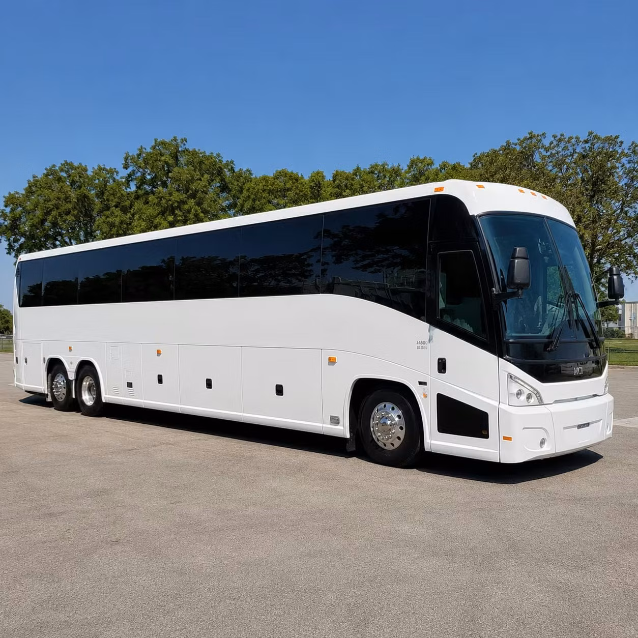 flower mound charter bus rental exterior