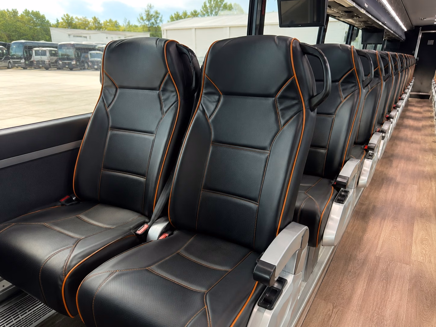 flower mound charter bus rental inside